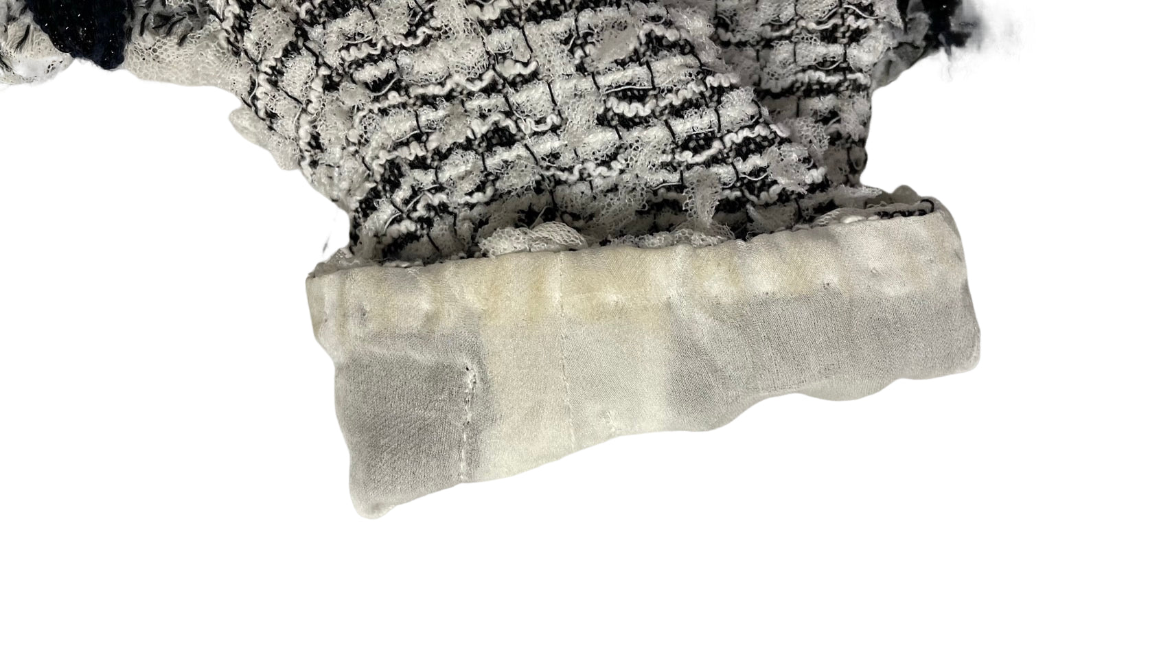 シャネル ツィード ノーカラー ジャケット