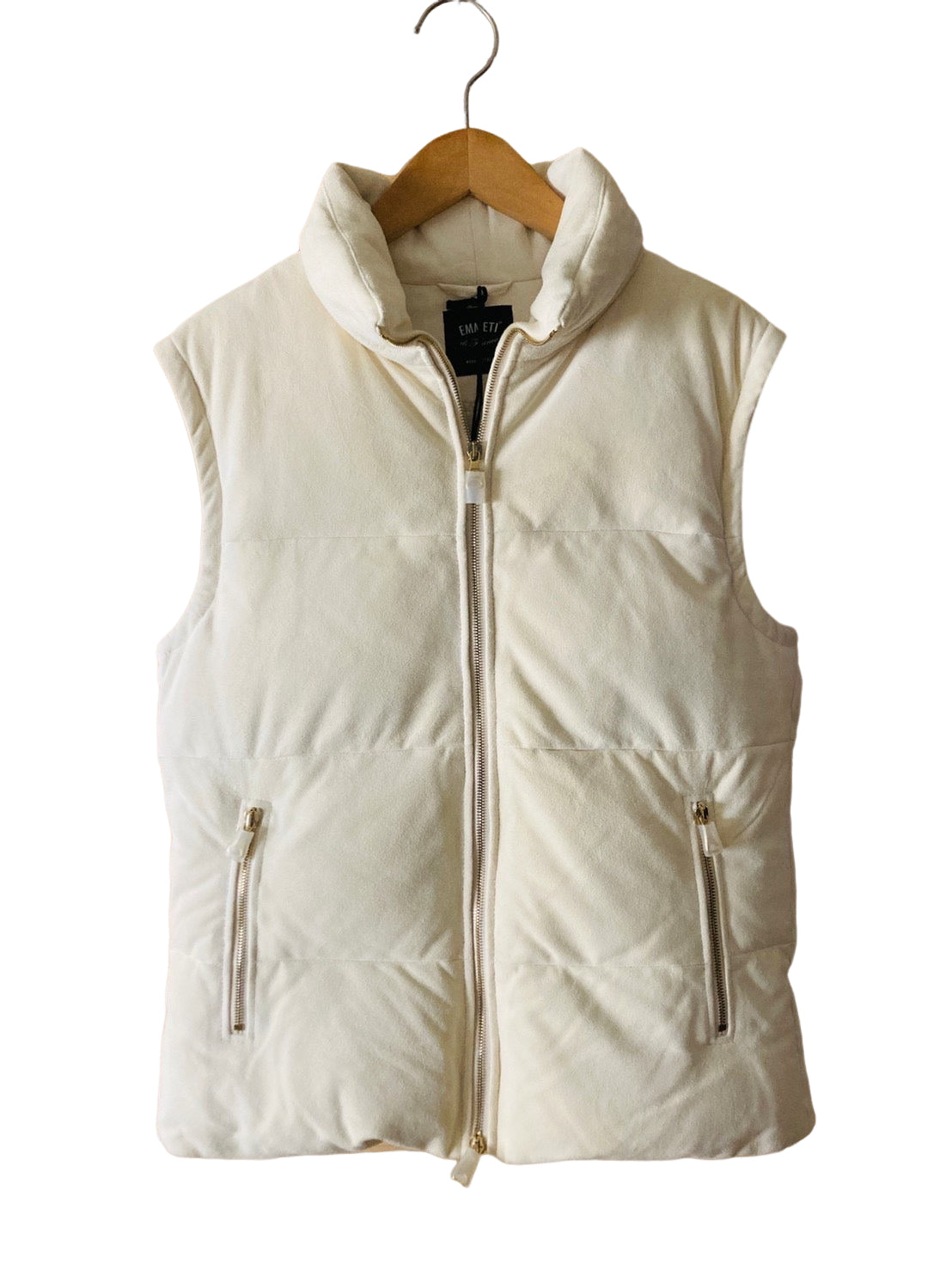 エンメティ レザー ダウン ベスト ビアンコ