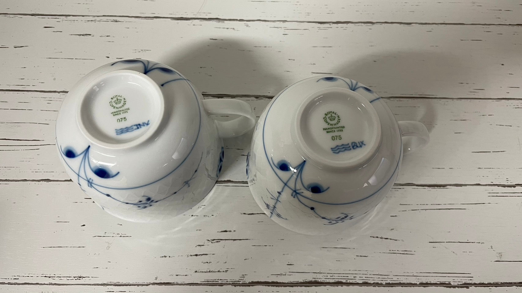 ロイヤルコペンハーゲン ブルーパルメッテ ペア カップ&ソーサ―