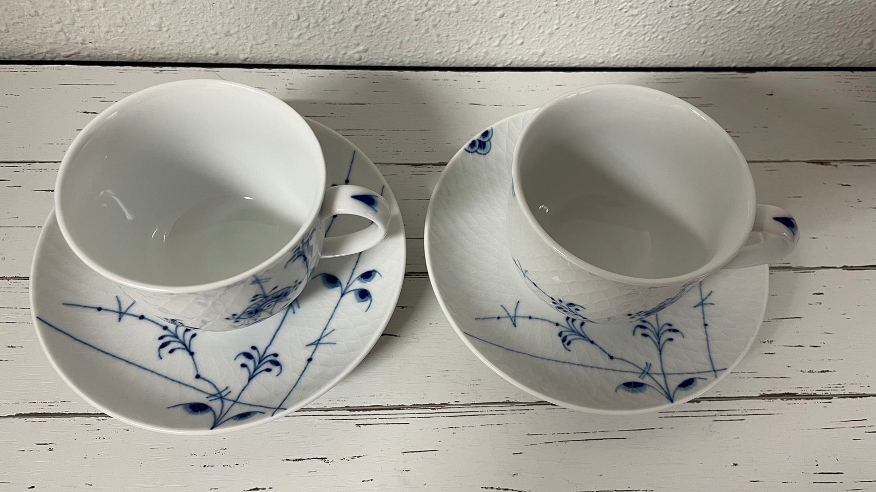 ロイヤルコペンハーゲン ブルーパルメッテ ペア カップ&ソーサ―