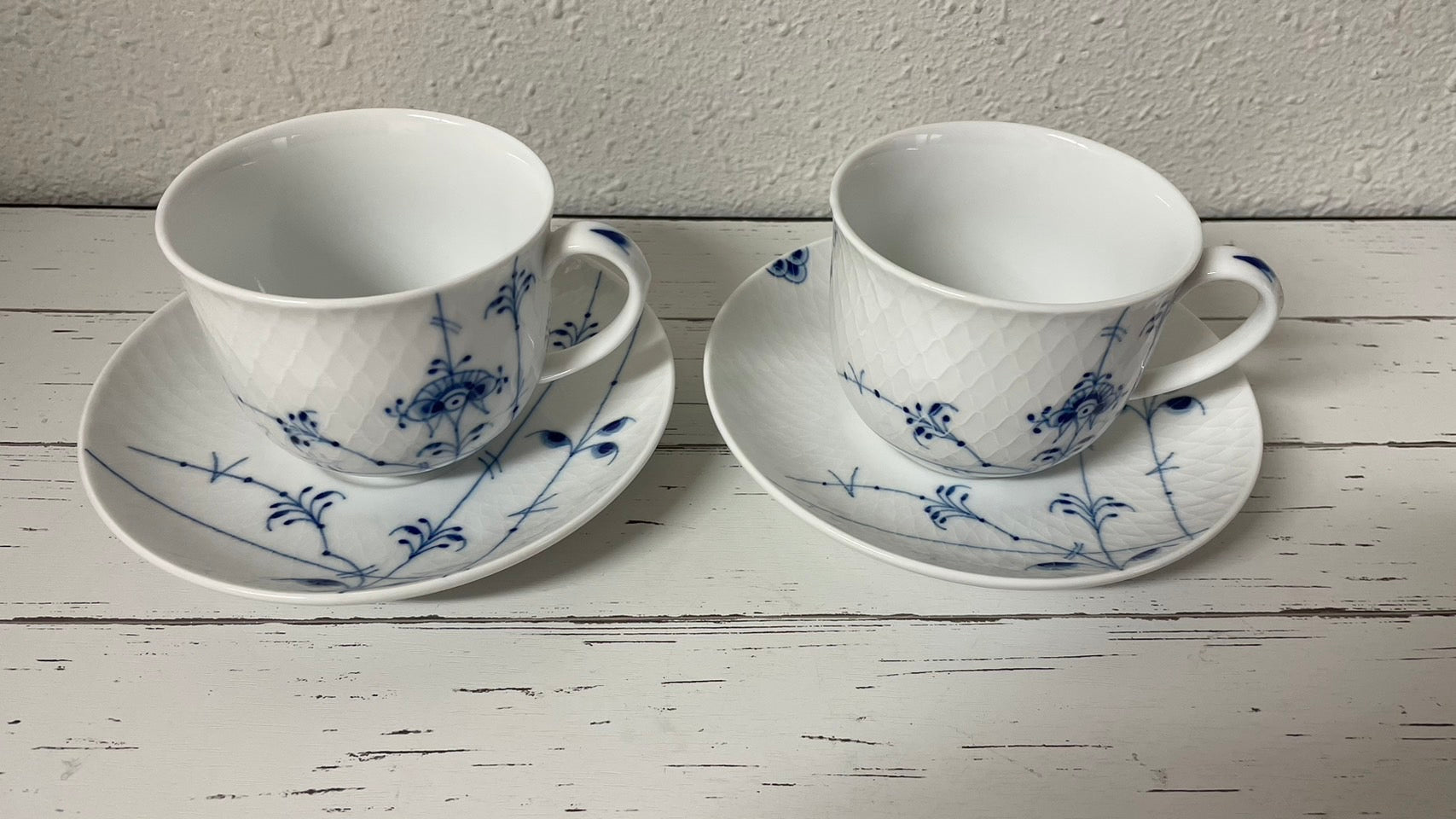 ロイヤルコペンハーゲン ブルーパルメッテ ペア カップ&ソーサ―