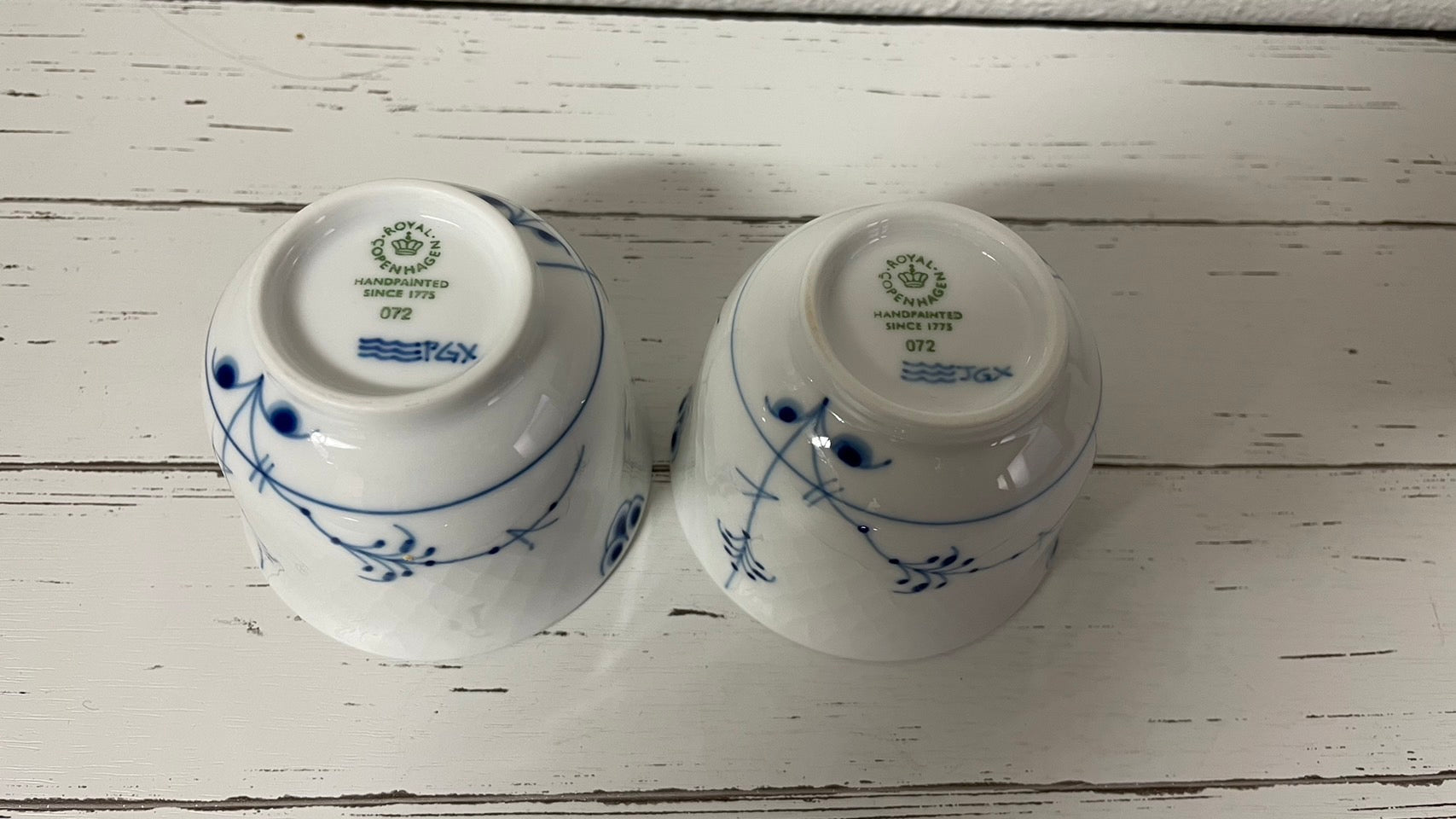 ロイヤルコペンハーゲン ブルーパルメッテ ペア ティーセット