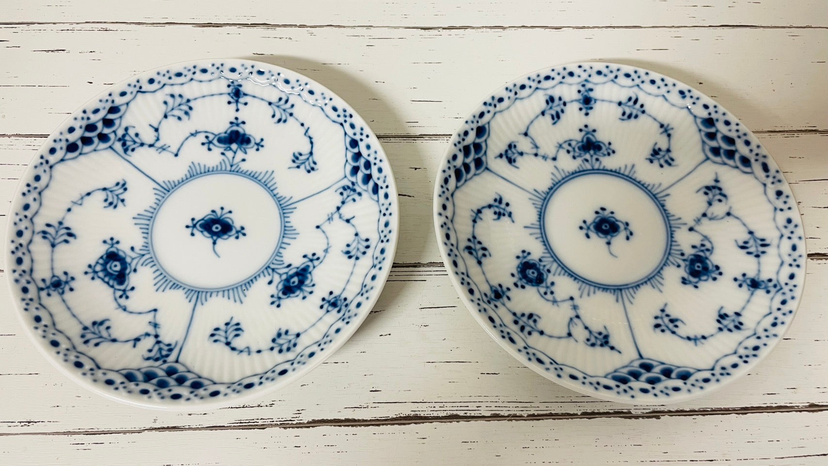 ロイヤルコペンハーゲン ブルーパフル―テッド カップ&ソーサ― 2客