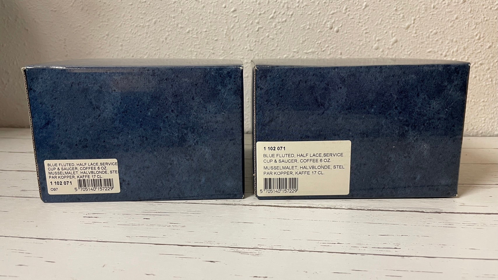 ロイヤルコペンハーゲン ブルーパフル―テッド カップ&ソーサ― 2客