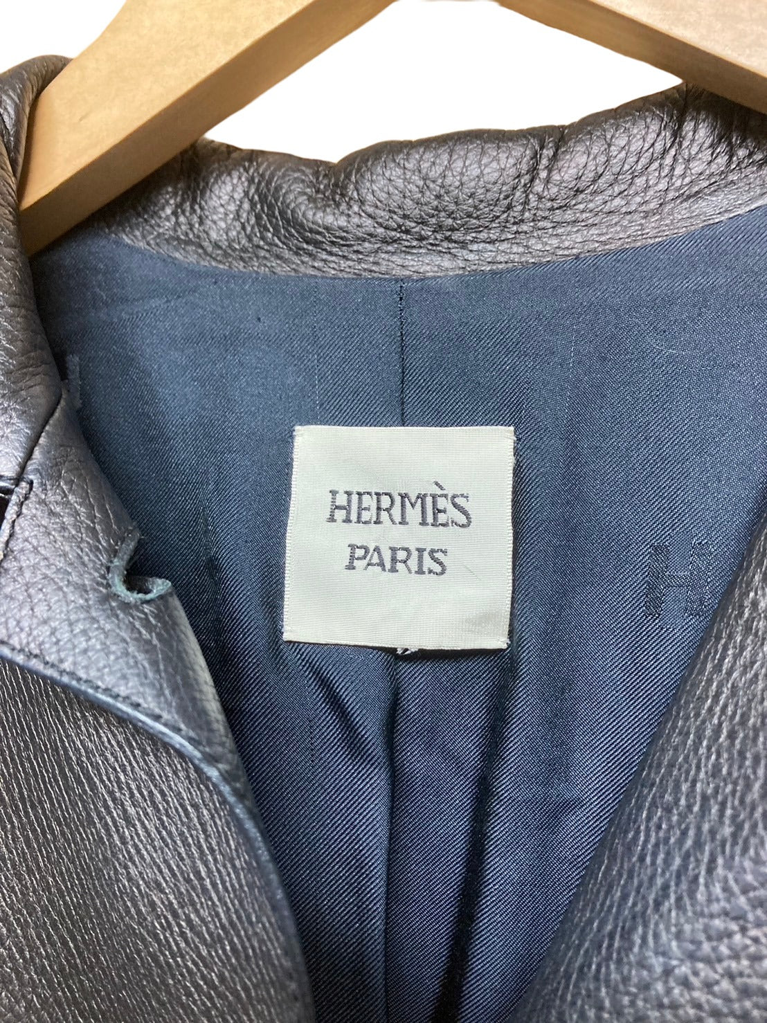 エルメス ディアスキン ロング レザーコート