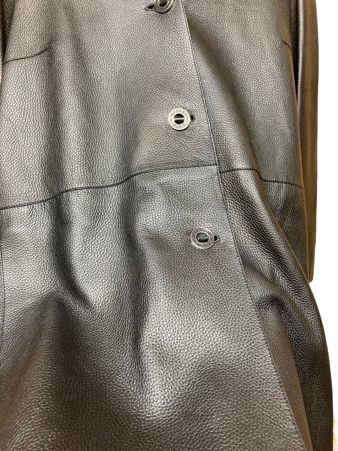 エルメス ディアスキン ロング レザーコート