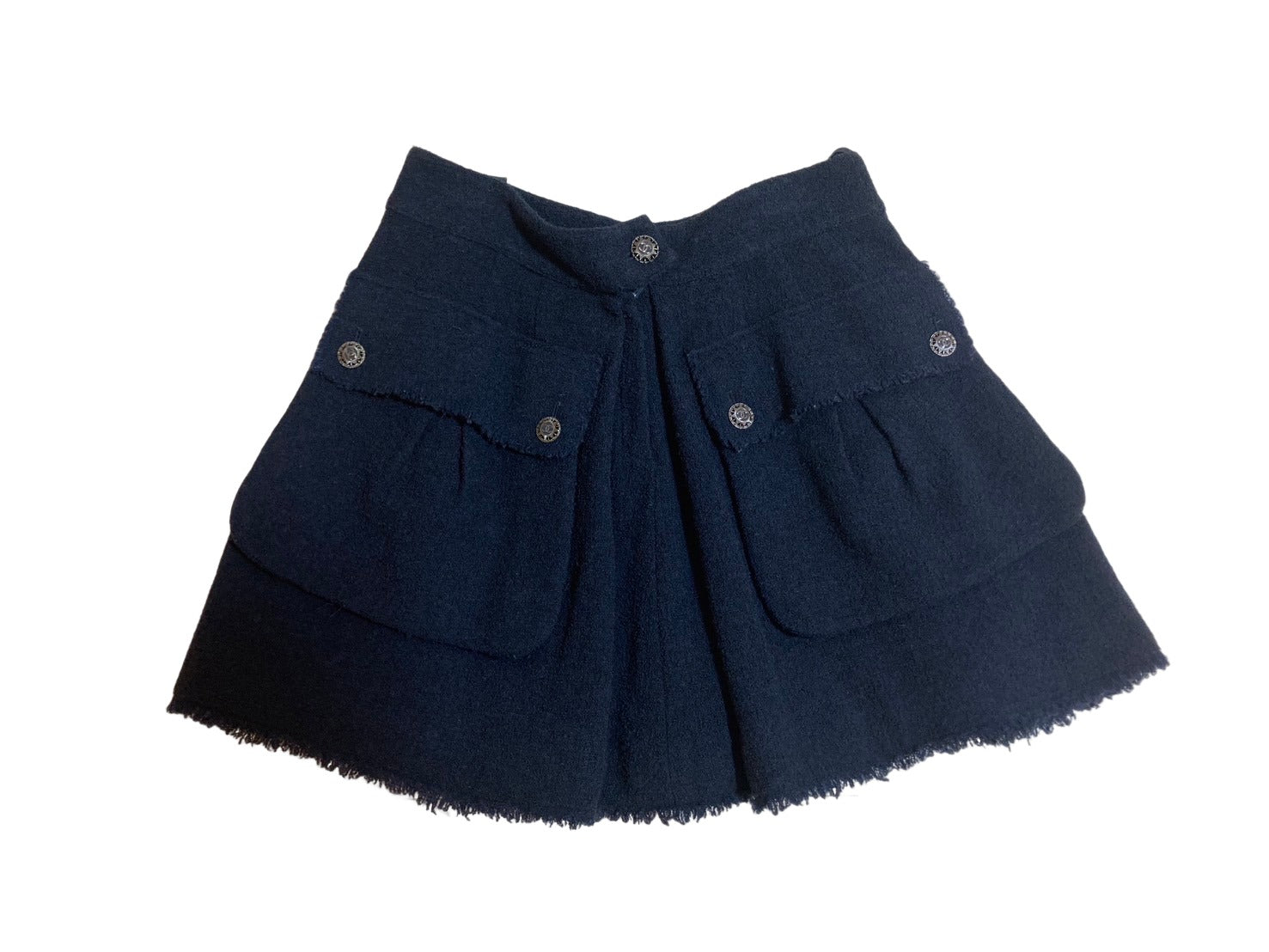 シャネル ツイード スカート ココマーク ボタン