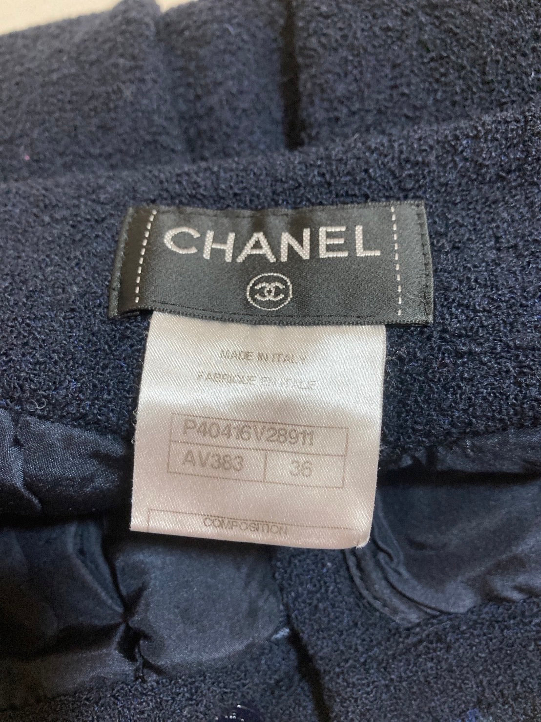 シャネル ツイード スカート ココマーク ボタン