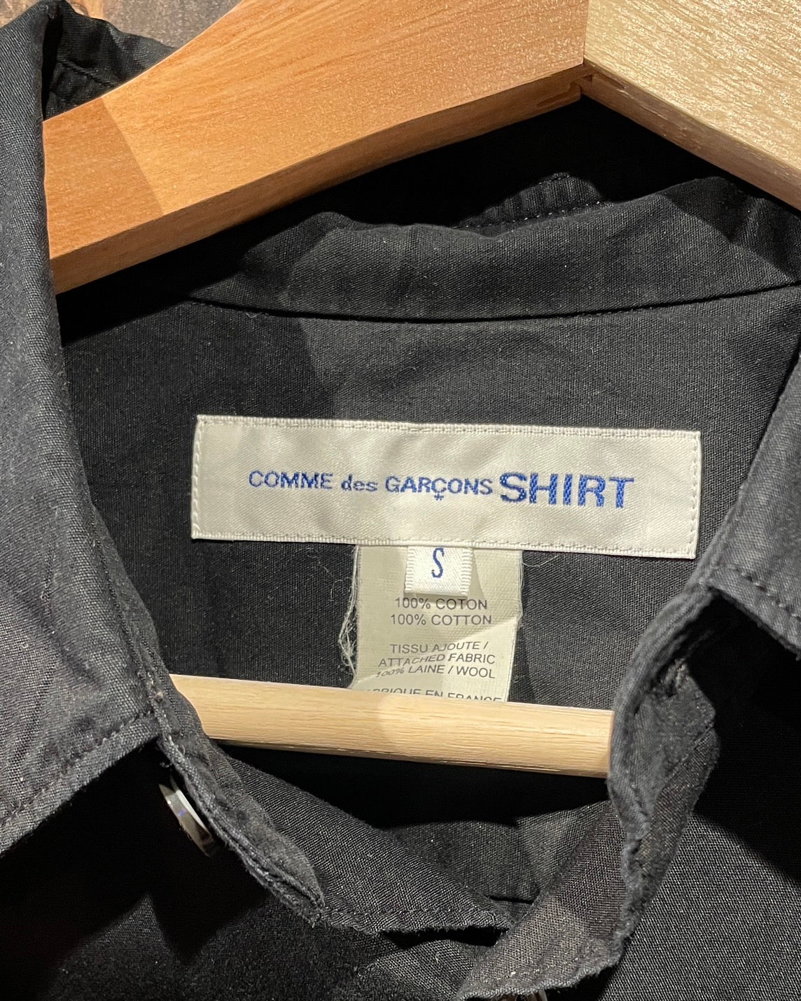 コムデギャルソン 長袖シャツ 黒