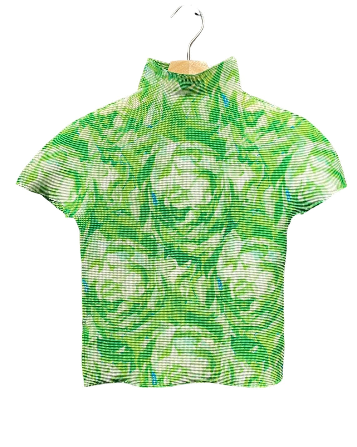 イッセイミヤケ 半袖 トップス シャツ 緑