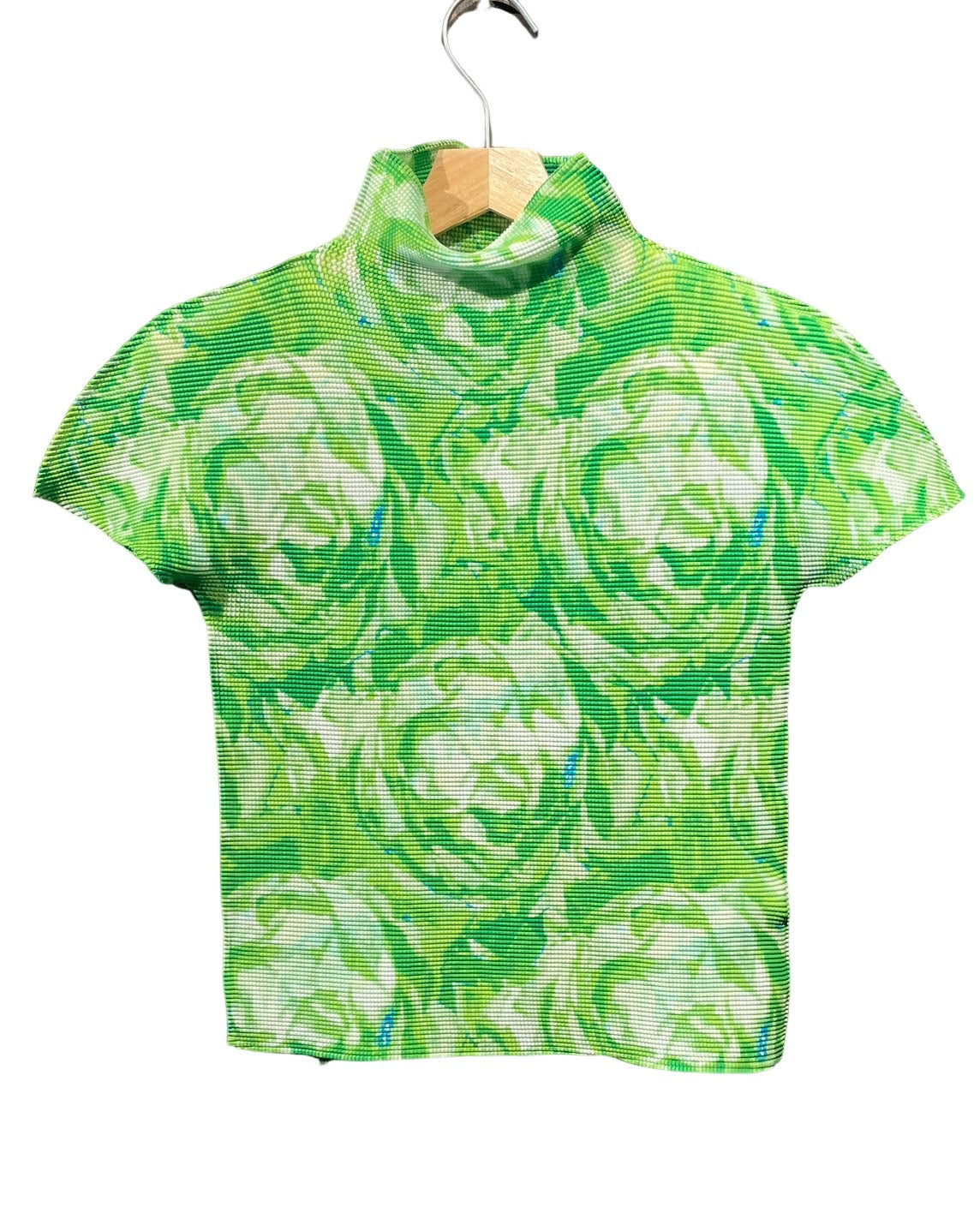 イッセイミヤケ 半袖 トップス シャツ 緑