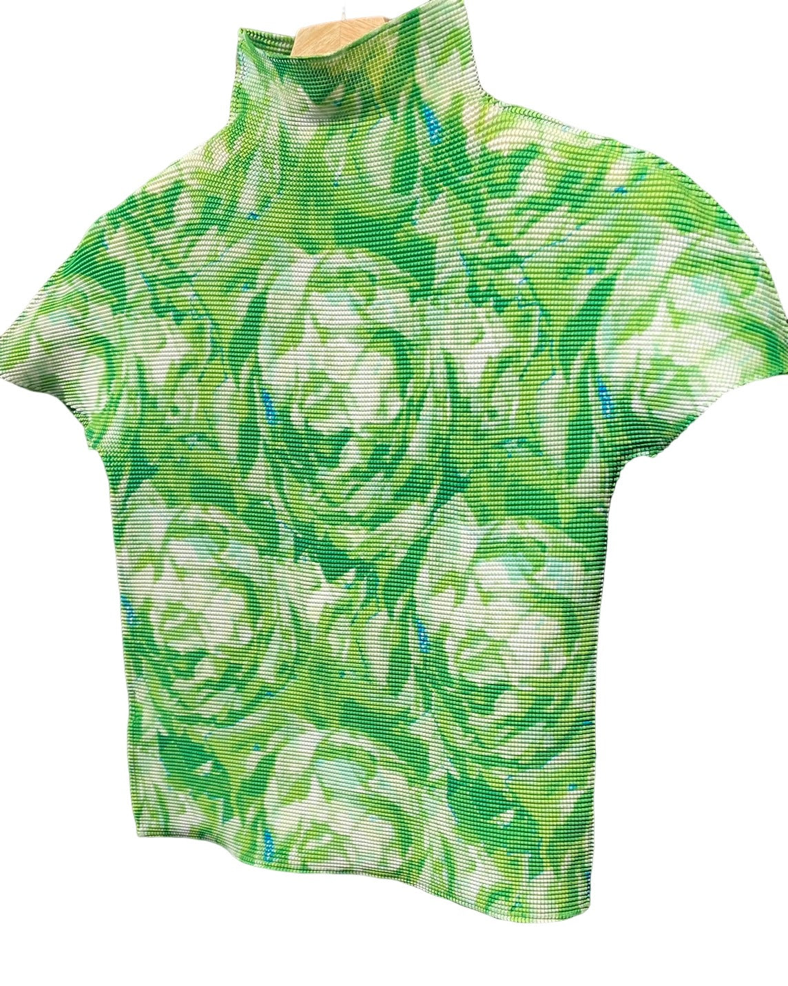 イッセイミヤケ 半袖 トップス シャツ 緑