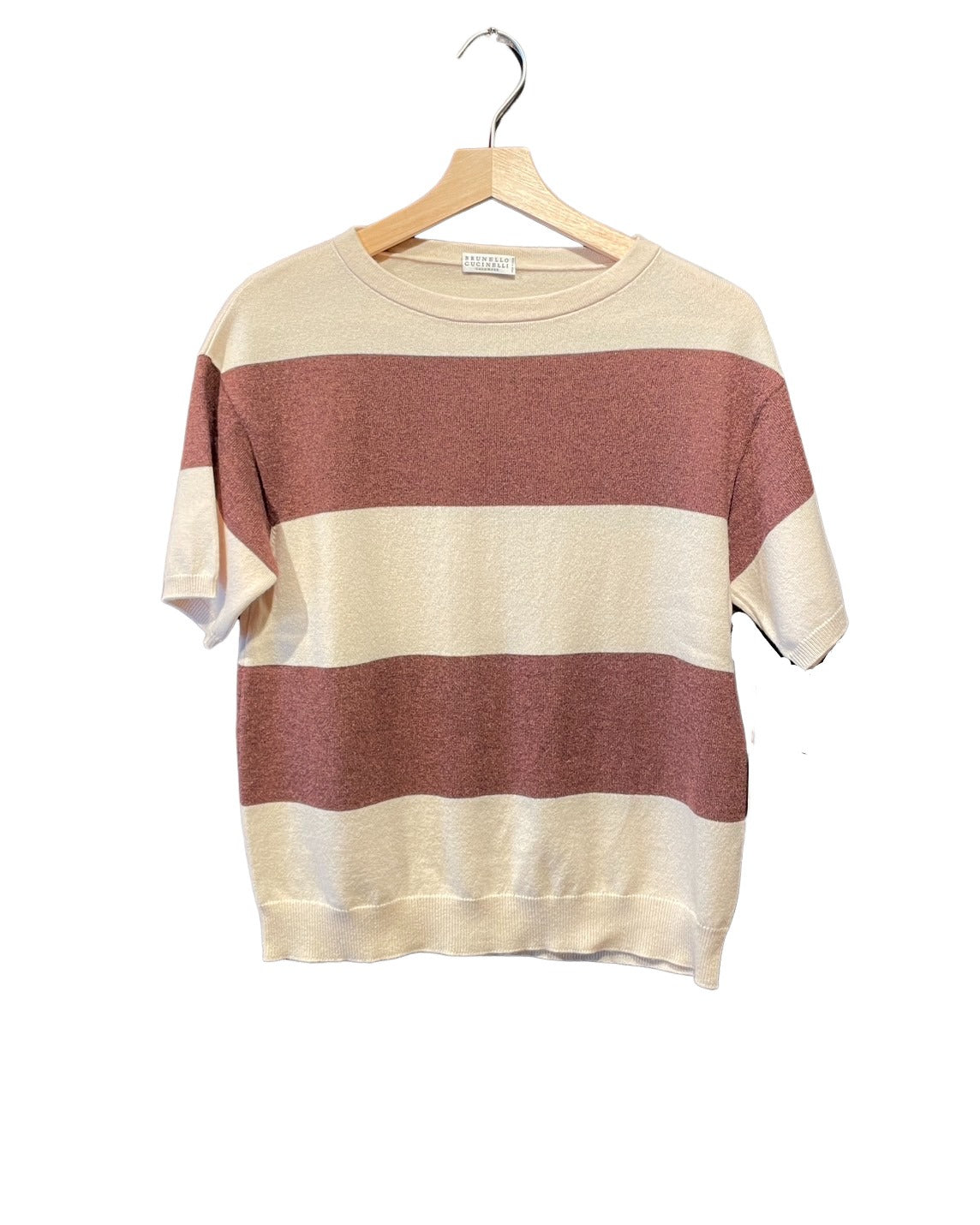 ブルネロクチネリ カシミヤ ボーダーニット 半袖