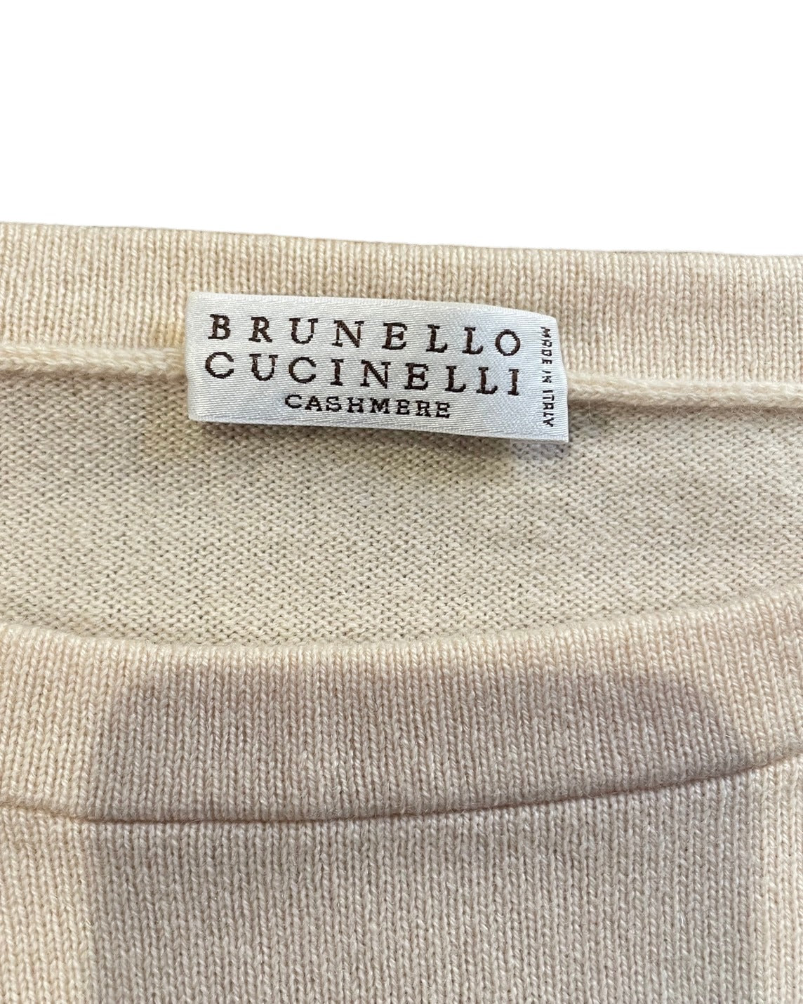 ブルネロクチネリ カシミヤ ボーダーニット 半袖