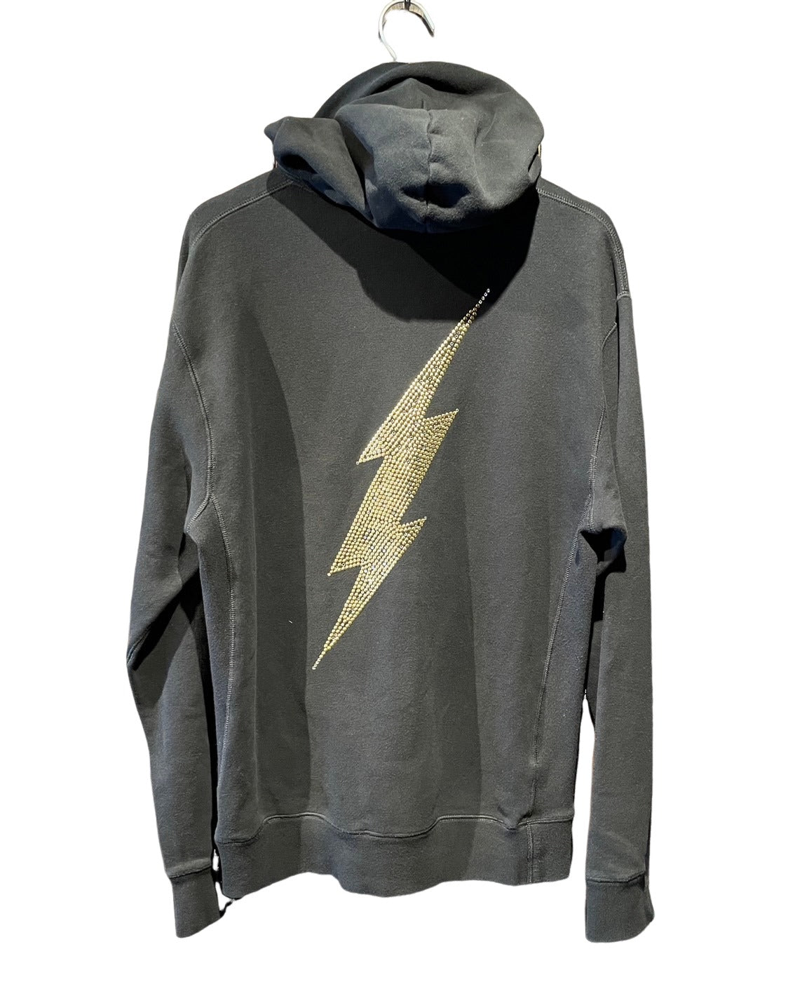 ルシアンペラフィネ パーカー 黒 スカル スタッズ