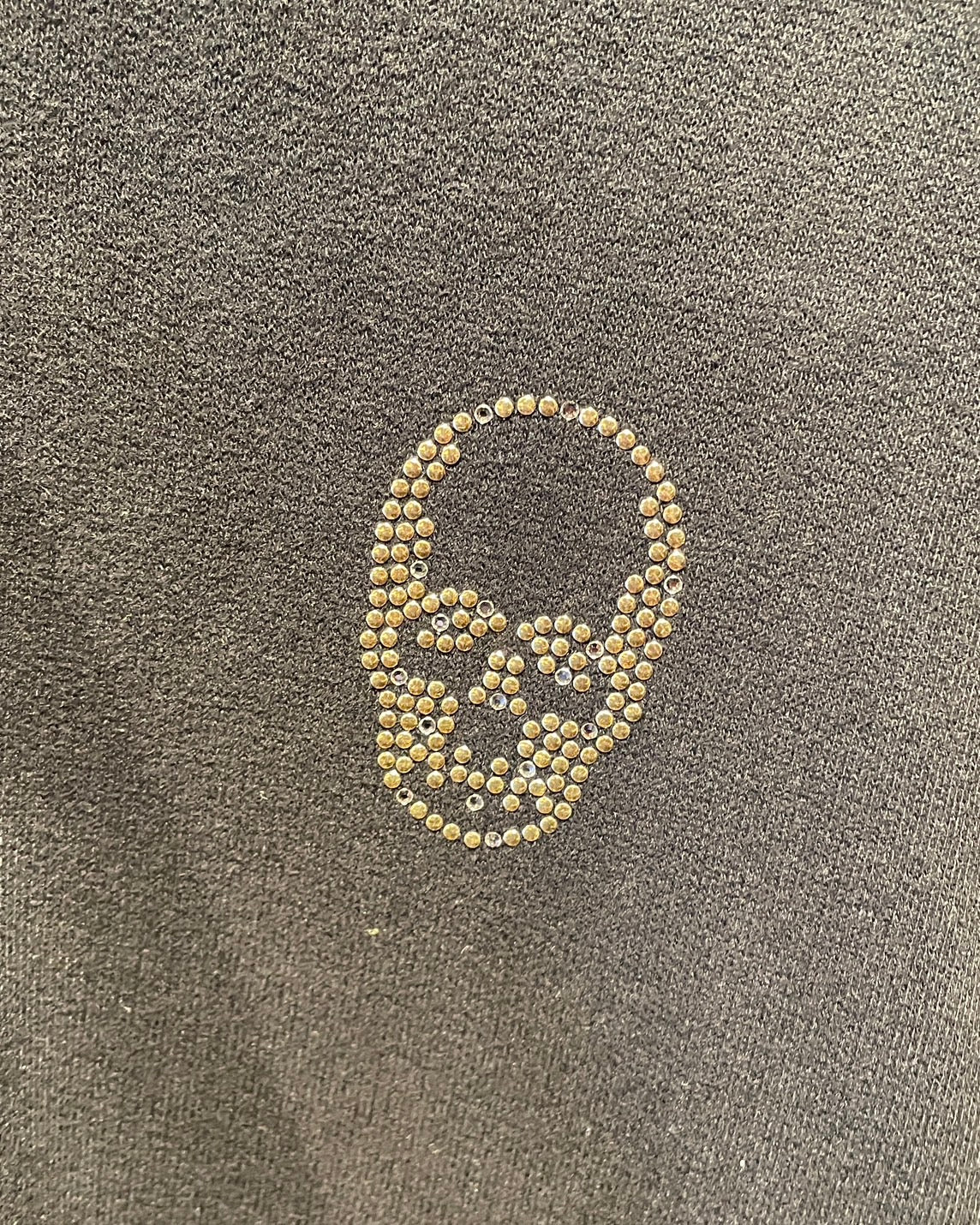 ルシアンペラフィネ パーカー 黒 スカル スタッズ