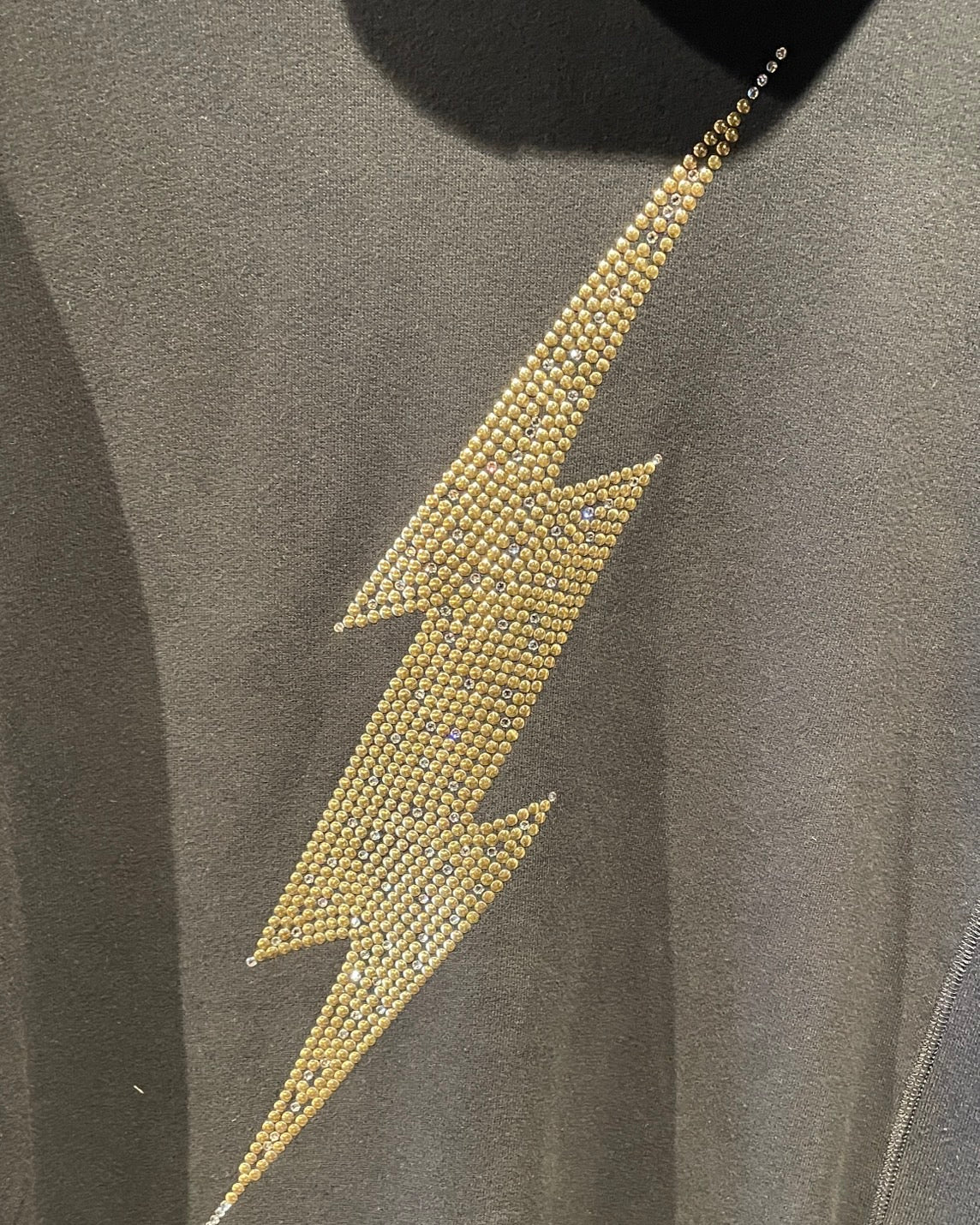 ルシアンペラフィネ パーカー 黒 スカル スタッズ