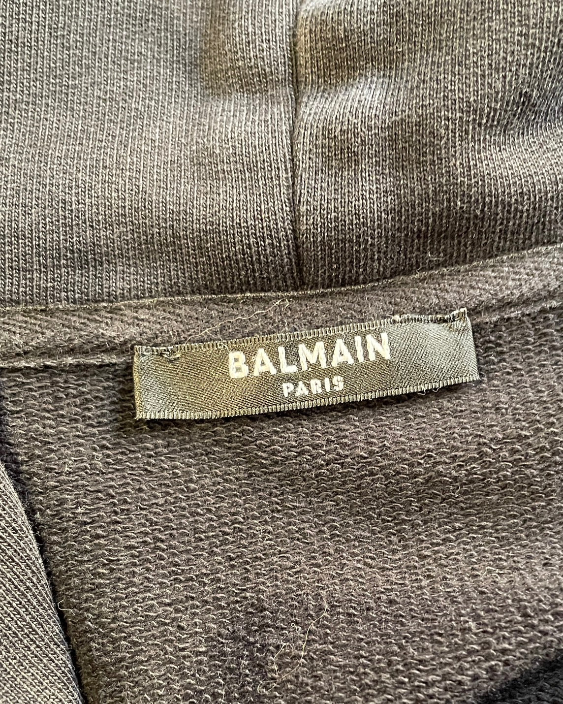 バルマン ロゴ パーカー メンズ ブラック