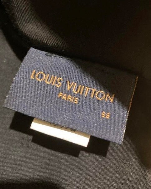 ルイ・ヴィトン モノグラム アンプラント レザー キャップ 黒