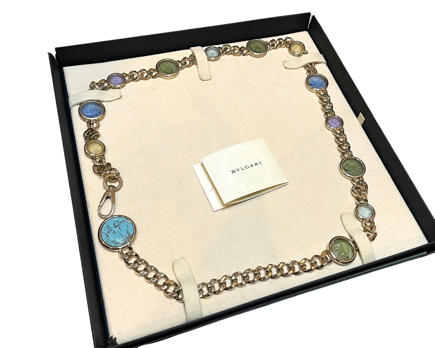 ブルガリ ラインストーン チェーンベルト ユニセックス