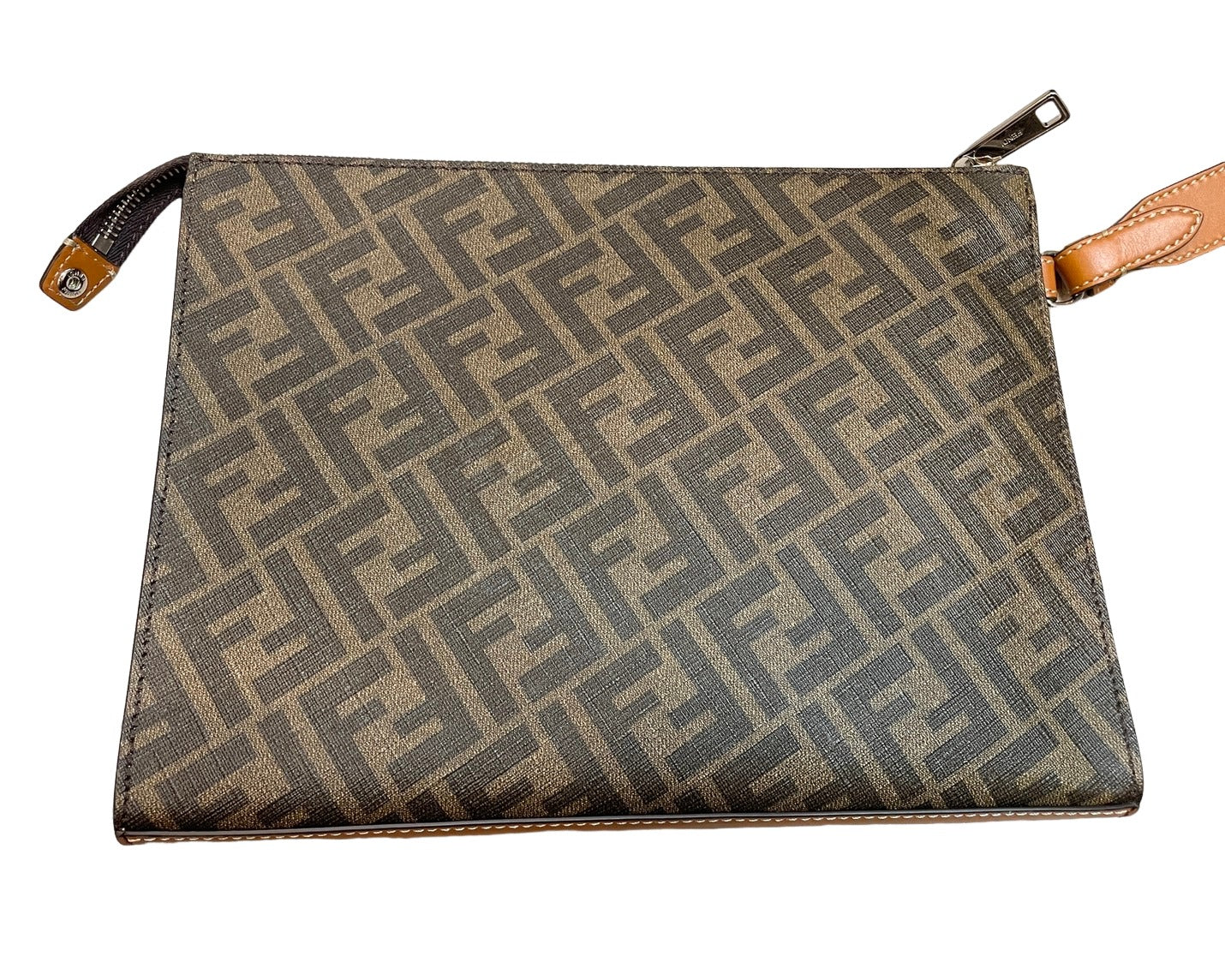 フェンディ レザー クラッチバッグ ズッカ柄