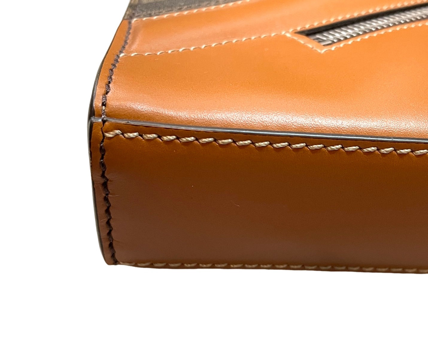 フェンディ レザー クラッチバッグ ズッカ柄