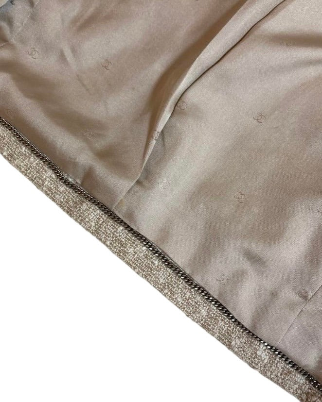 シャネル ツイード セットアップ スーツ グレー