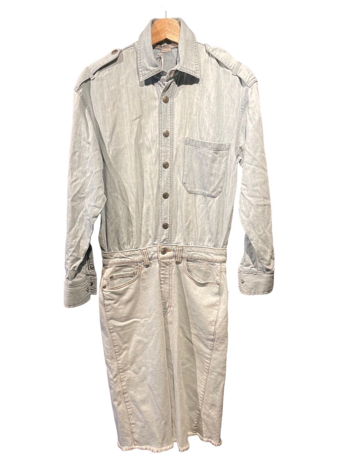 ステラマッカートニー オーガニックコットン デニム スリット ワンピース