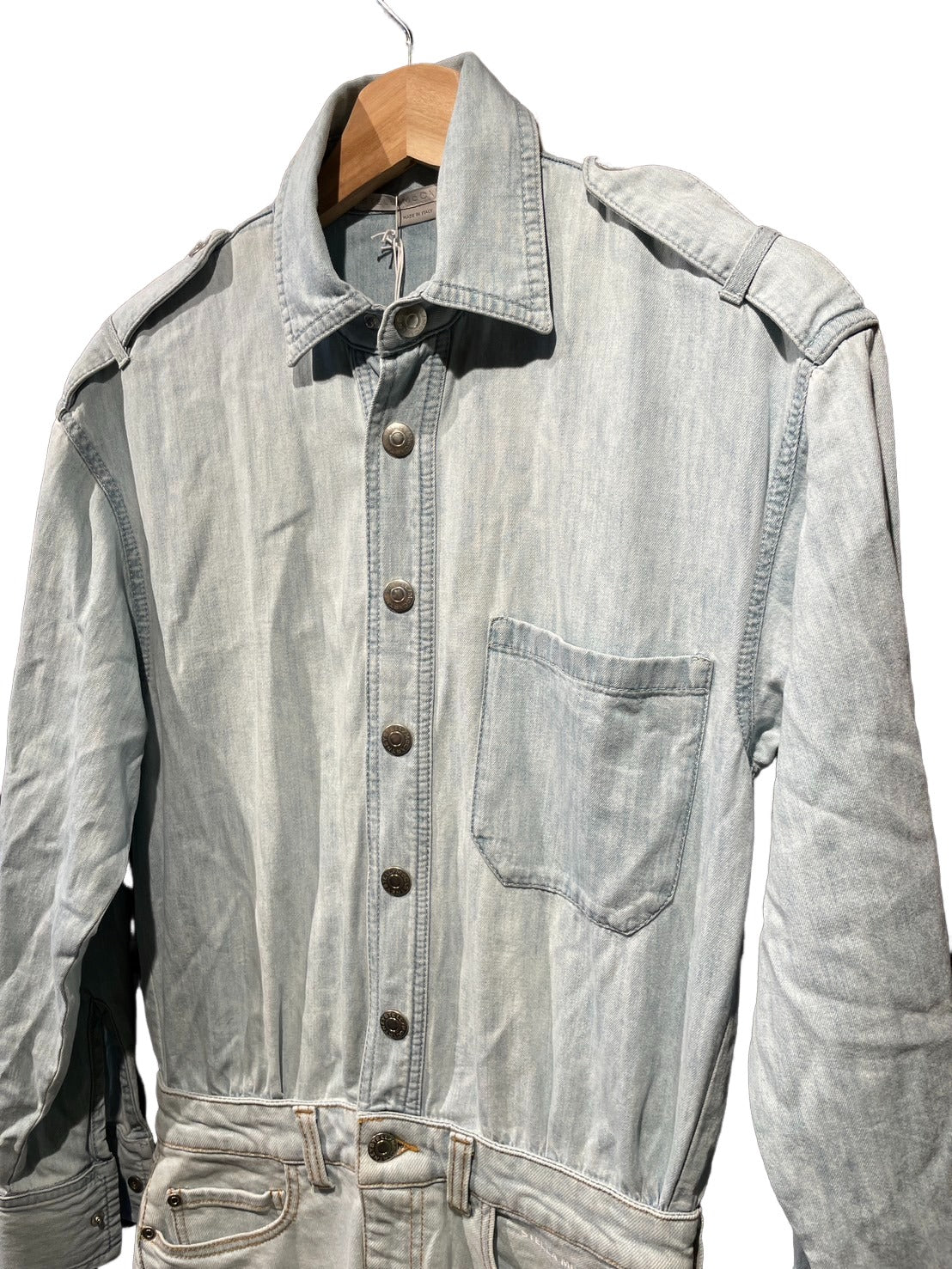 ステラマッカートニー オーガニックコットン デニム スリット ワンピース