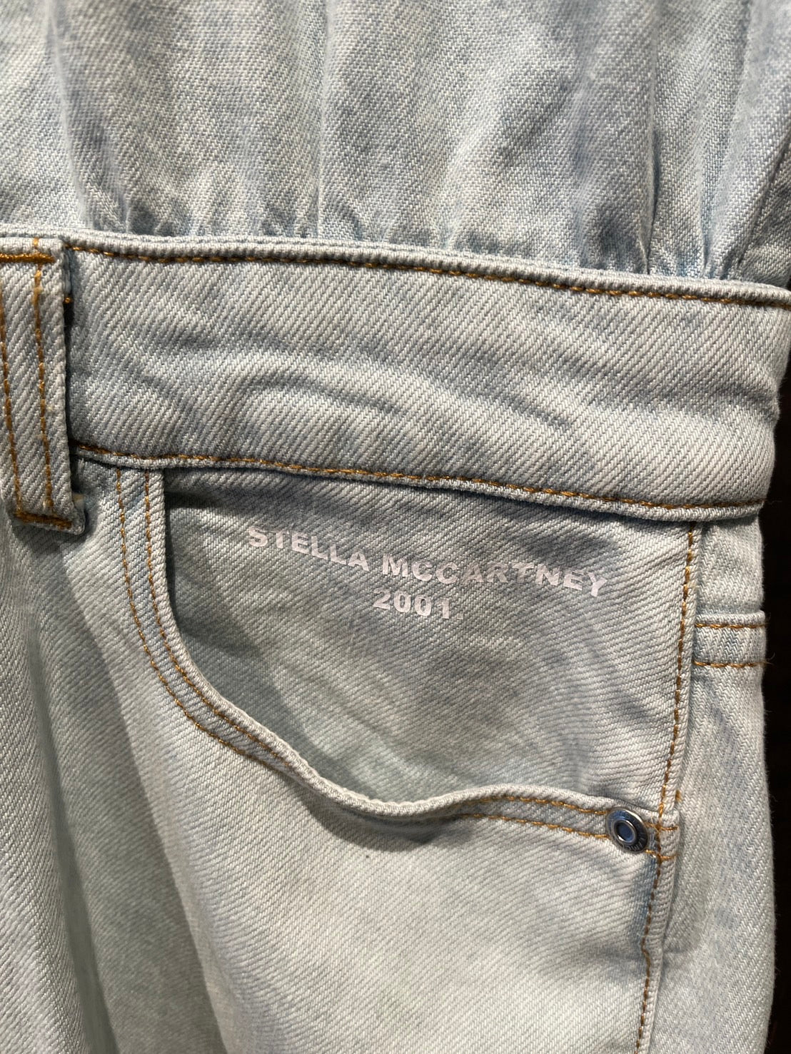 ステラマッカートニー オーガニックコットン デニム スリット ワンピース