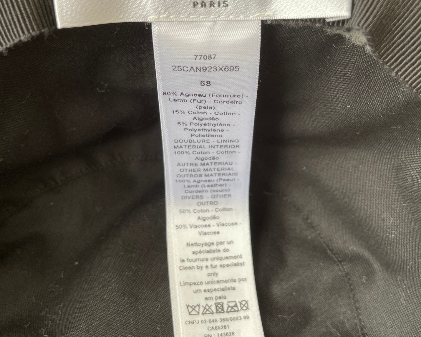 クリスチャン・ディオール ムートン D-Bobby ボブハット