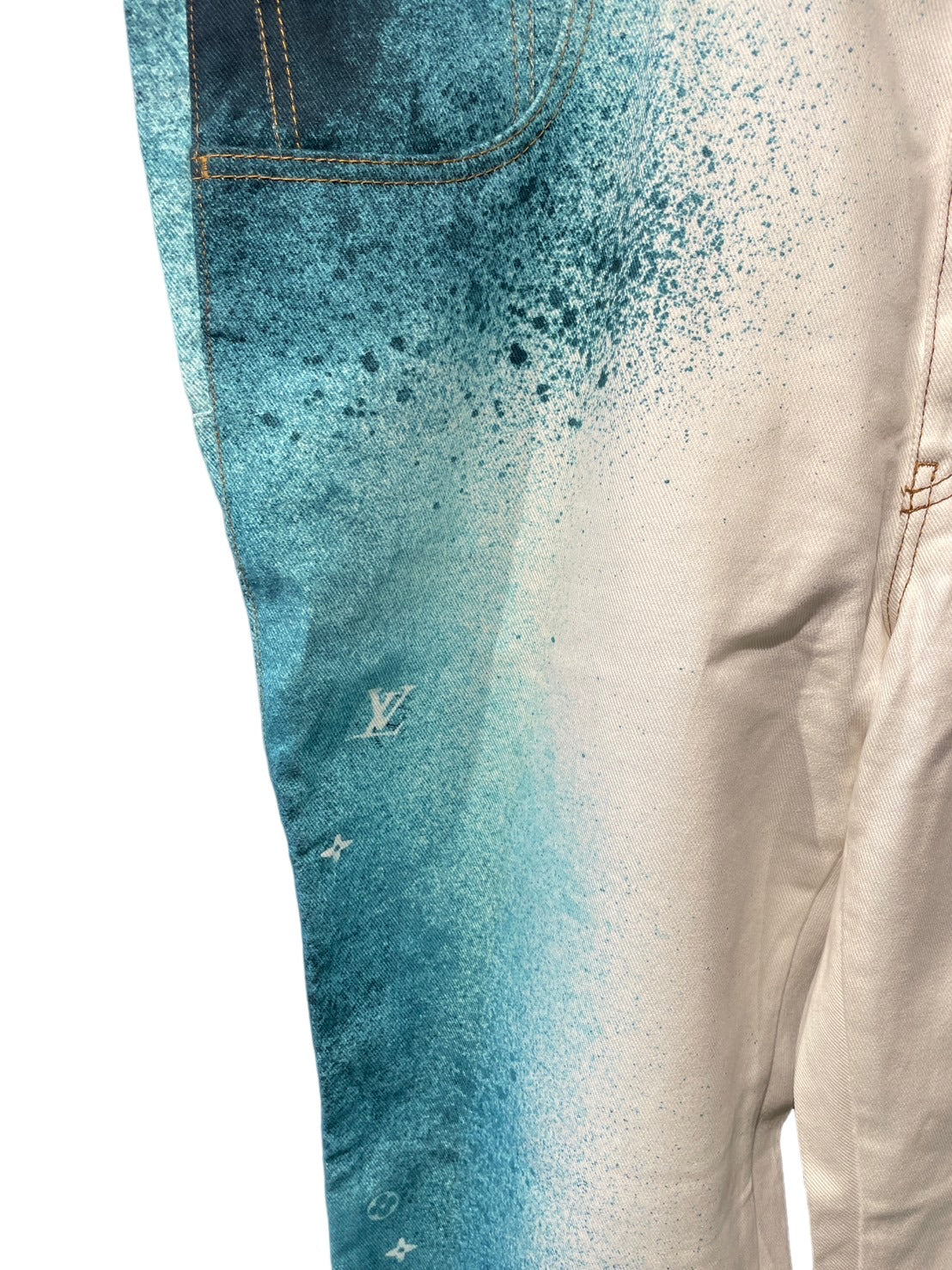 ルイ・ヴィトン スプレー デニム パンツ モノグラム
