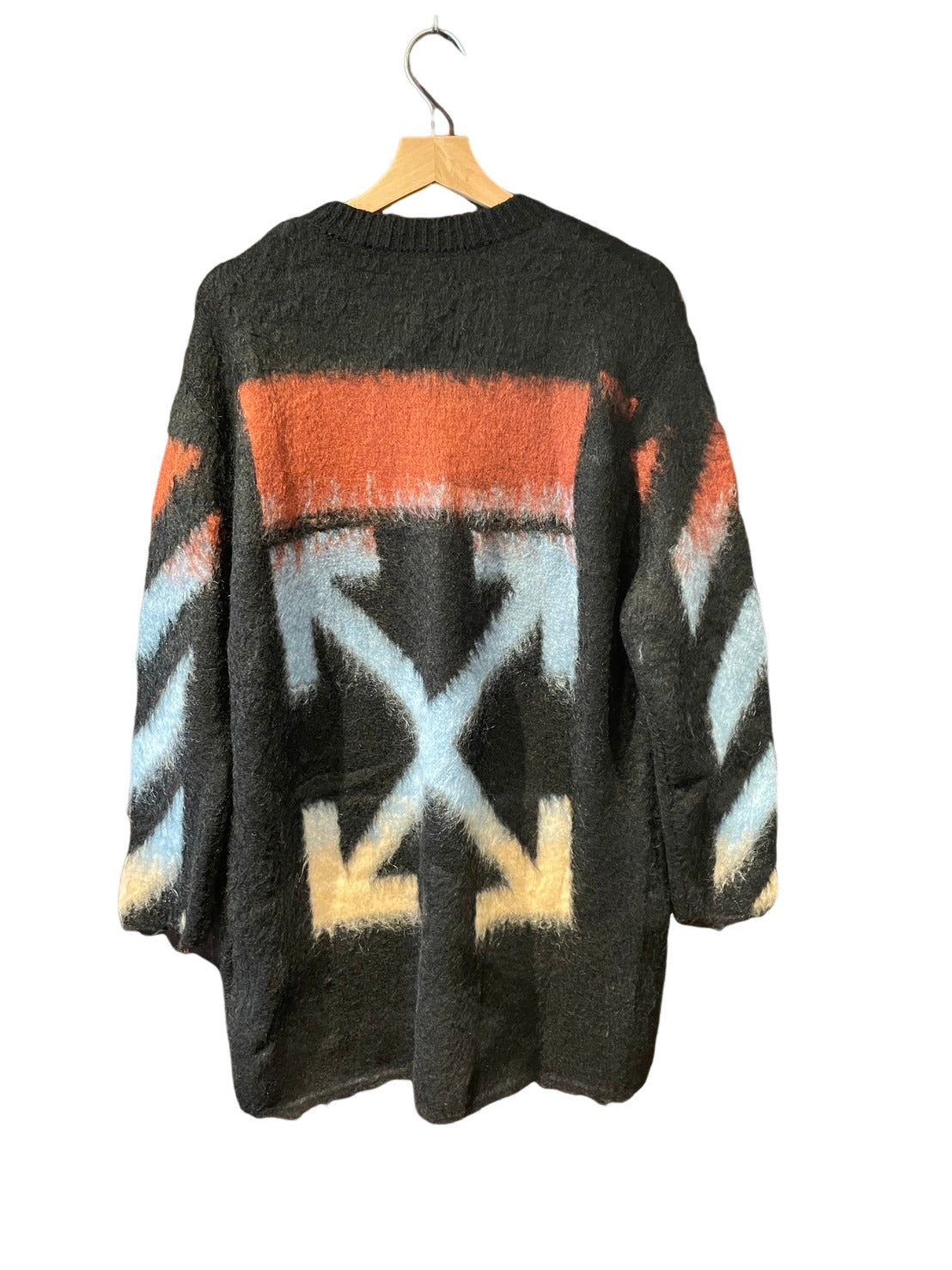 オフホワイト ロング ニット レディース