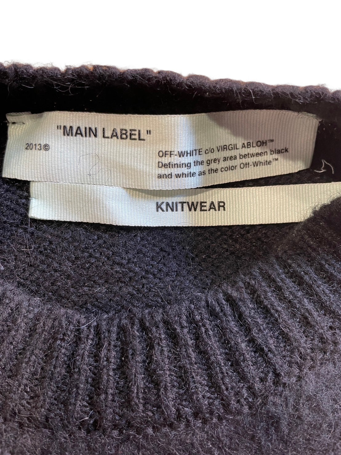 オフホワイト ロング ニット レディース