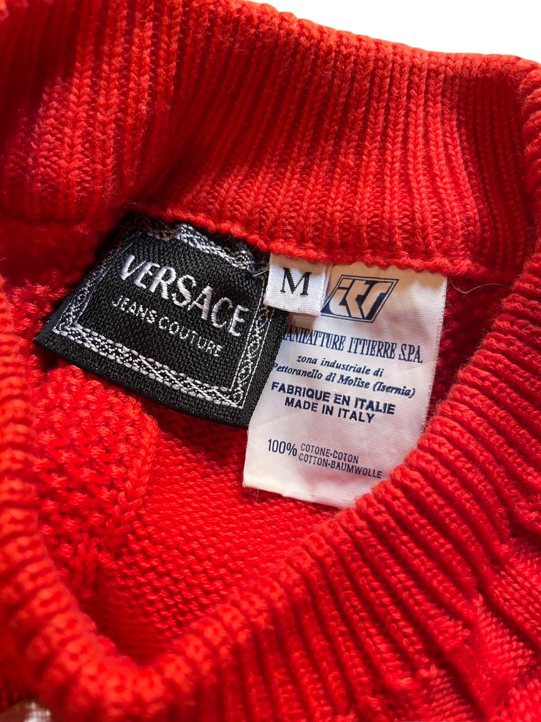 ヴェルサーチ メデューサ ニット レッド
