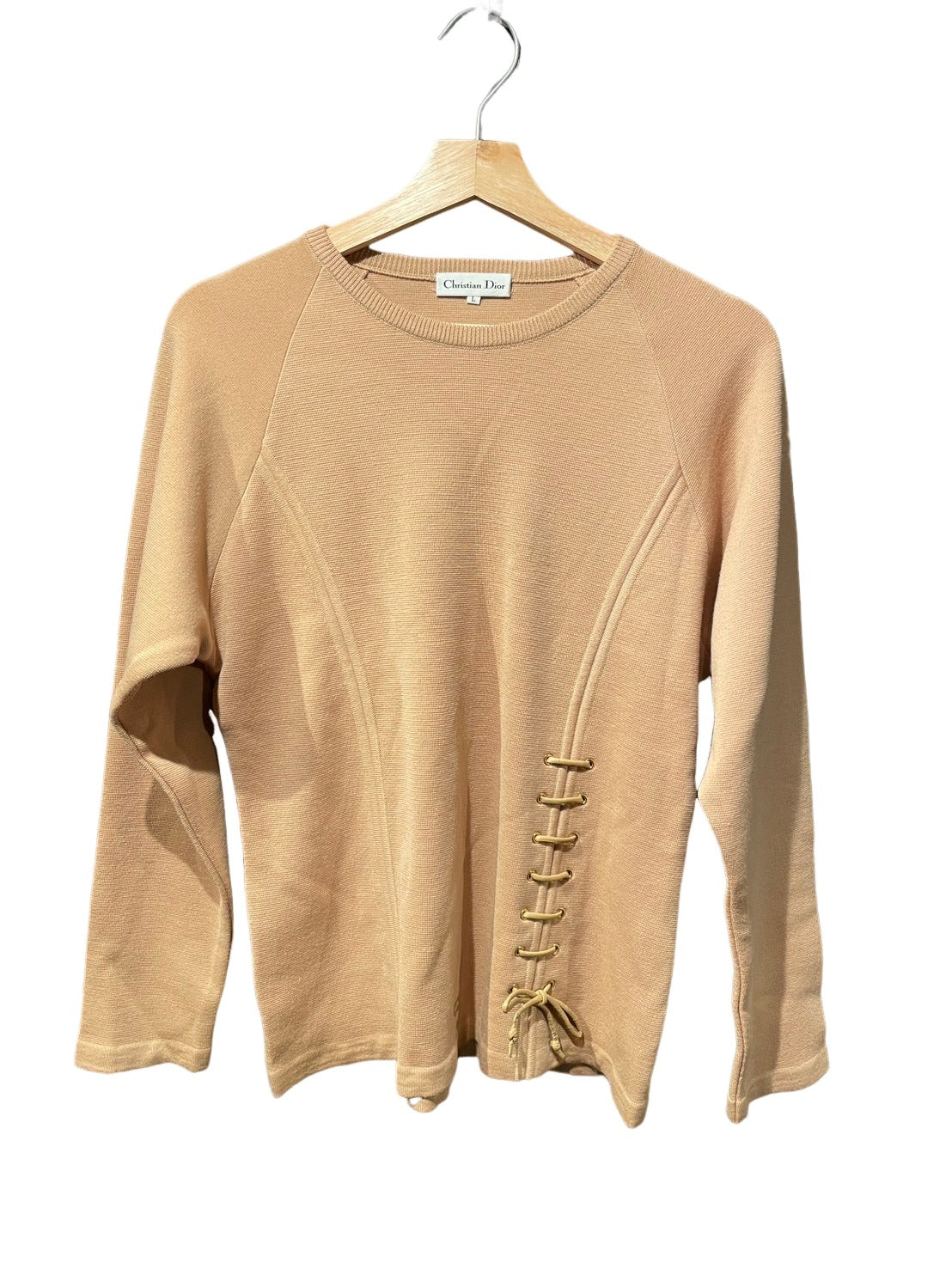 クリスチャン・ディオール デザインニット ベージュ