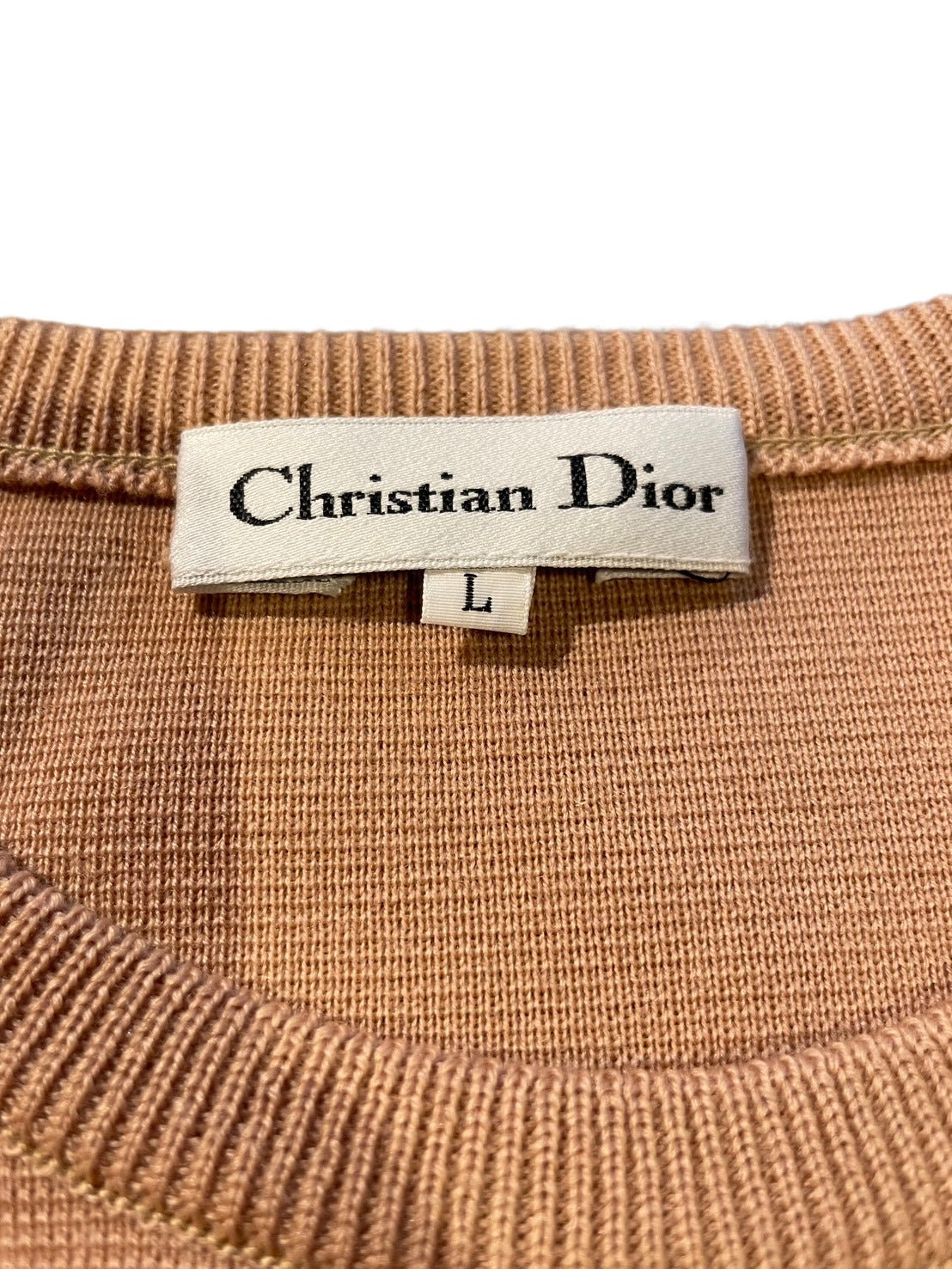 クリスチャン・ディオール デザインニット ベージュ