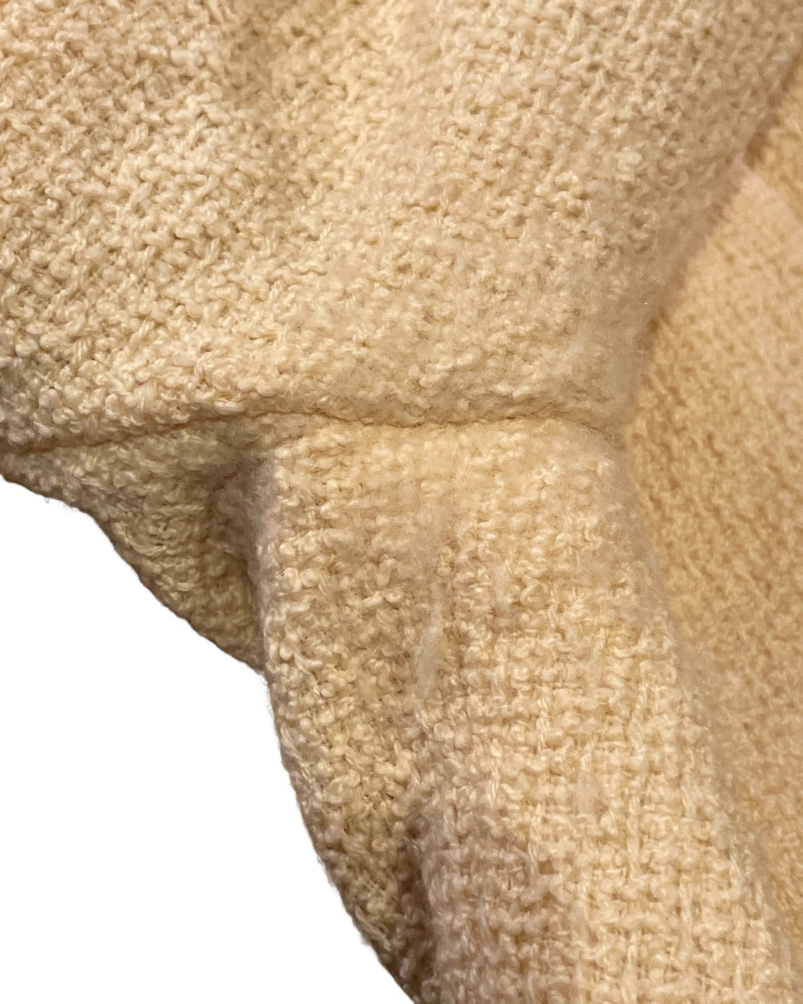 シャネル ヴィンテージ ツイード セットアップ スーツ イエロー系 金ボタン23個