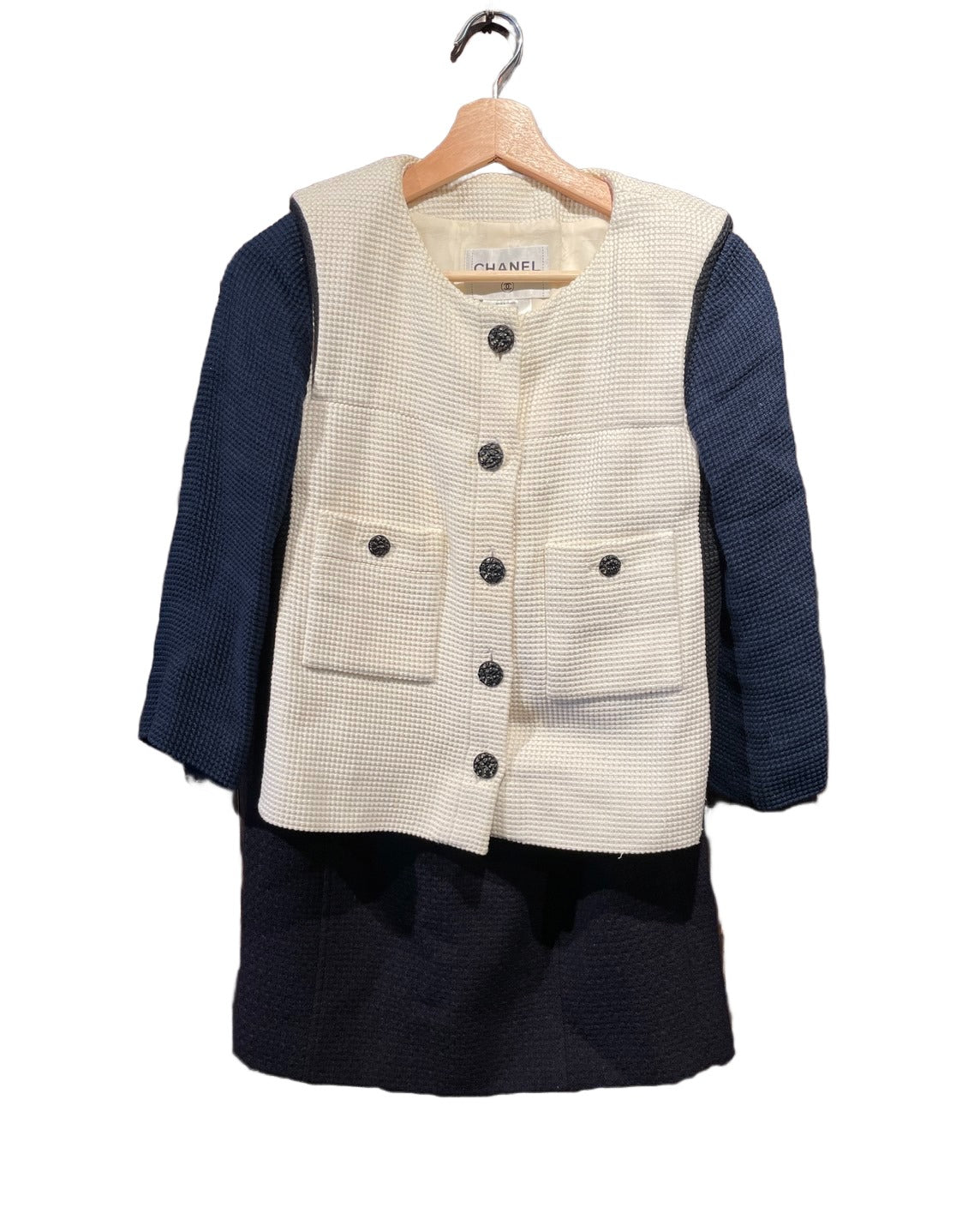 シャネル ツィード セットアップ バイカラー