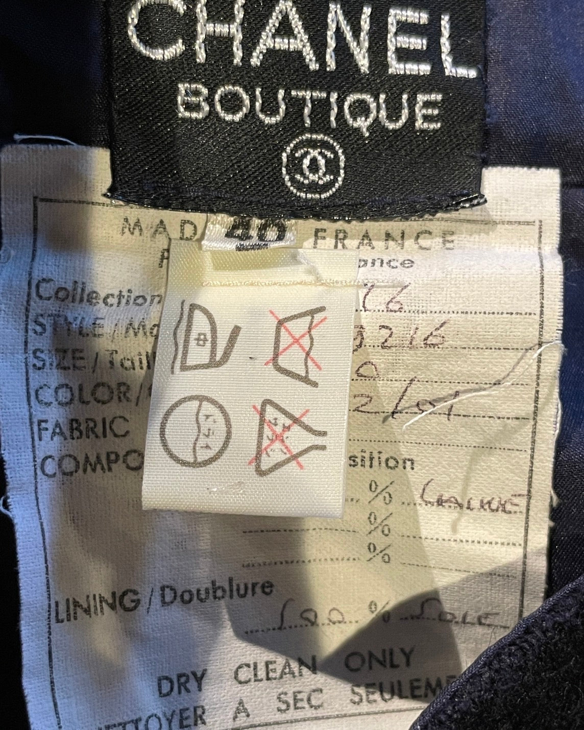 シャネル ツィード セットアップ バイカラー