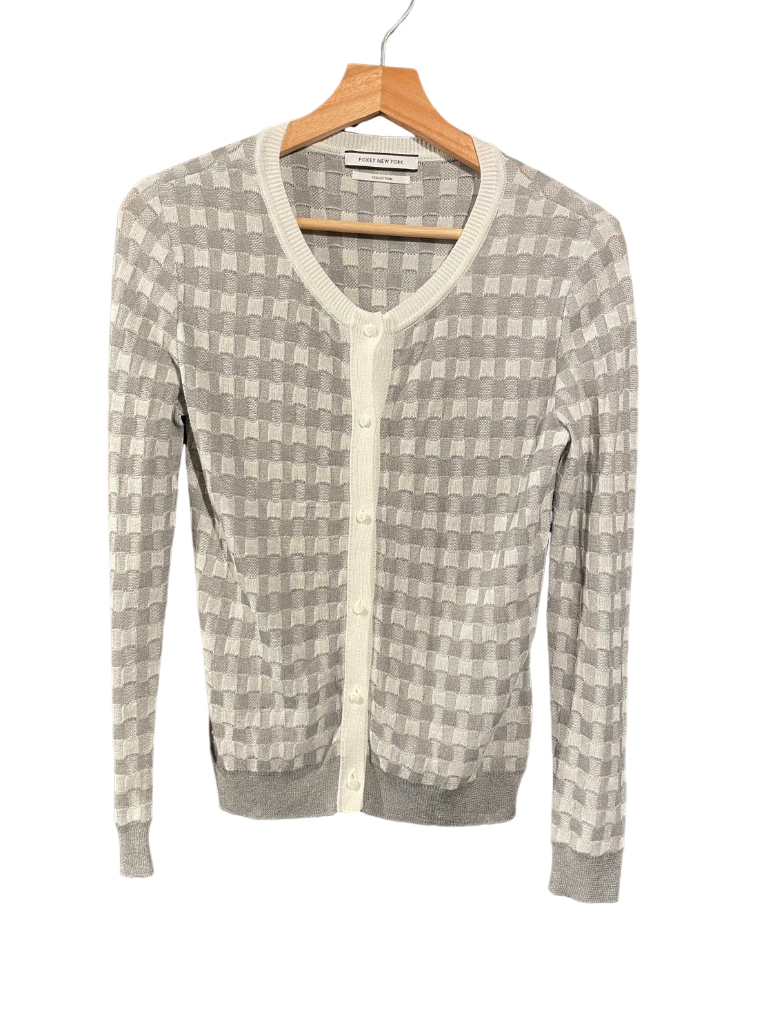 フォクシー チェック カーディガン
