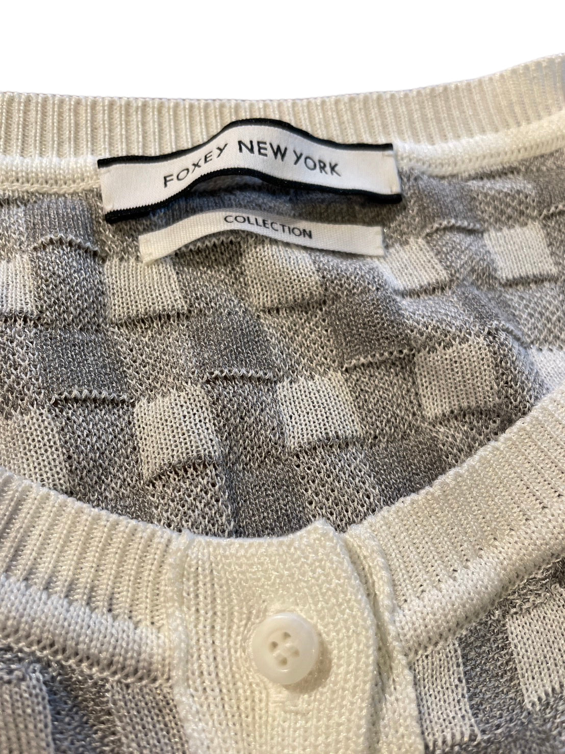 フォクシー チェック カーディガン