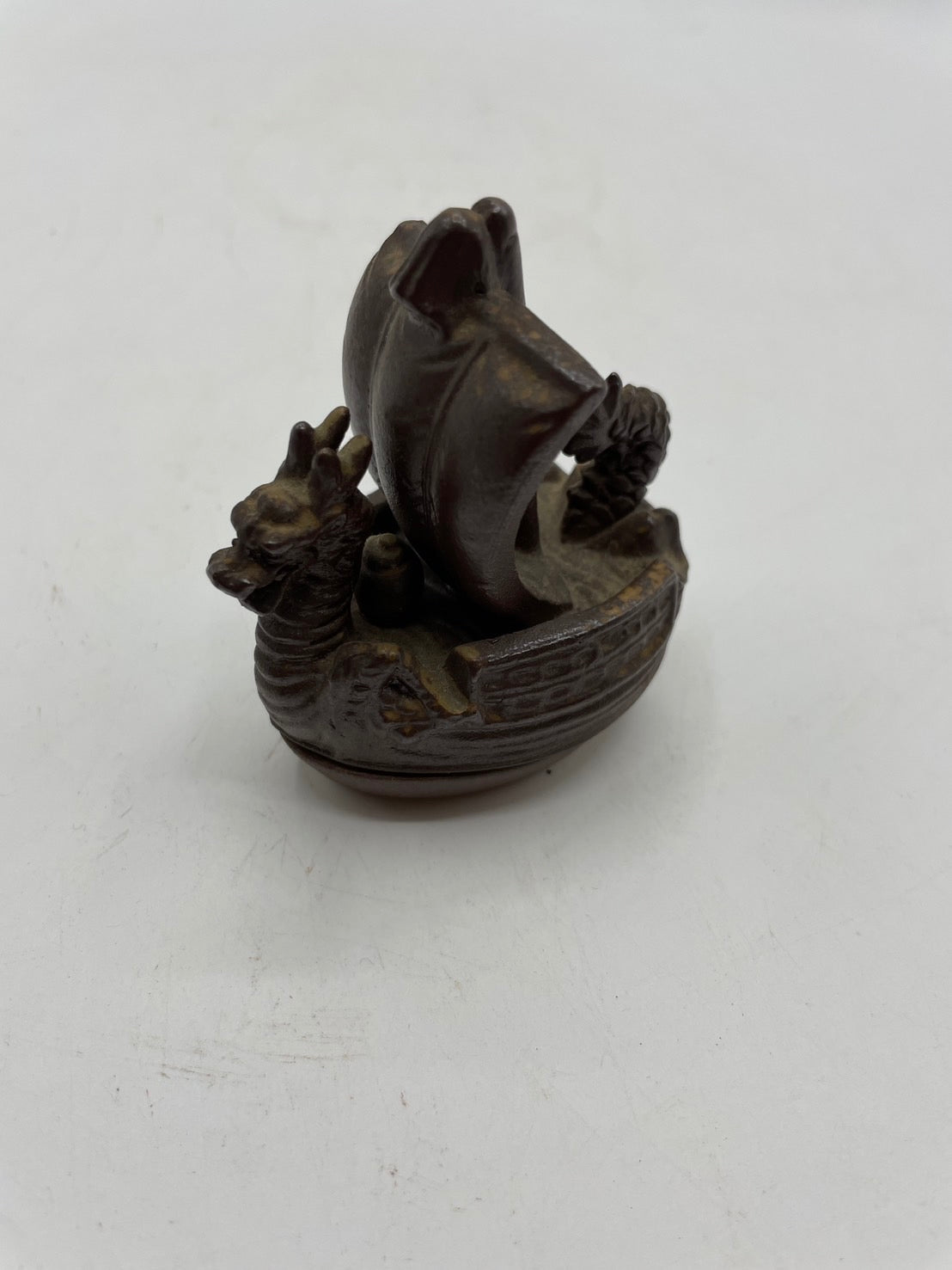 備前焼 龍 舟 香合