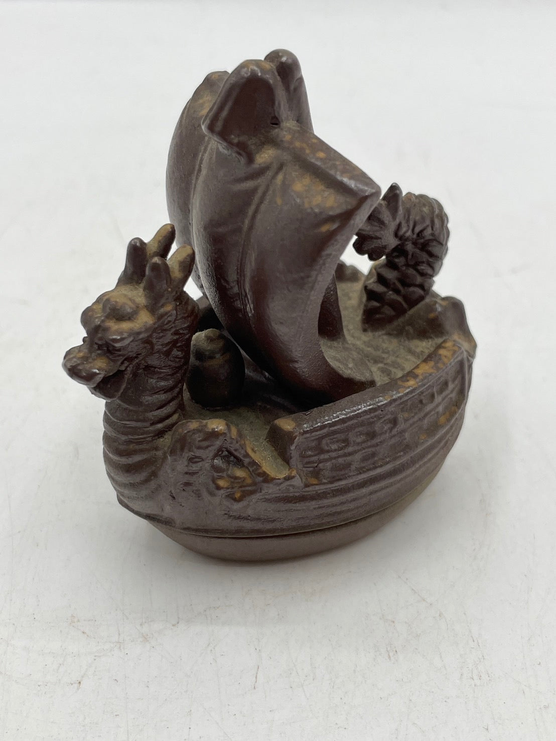 備前焼 龍 舟 香合