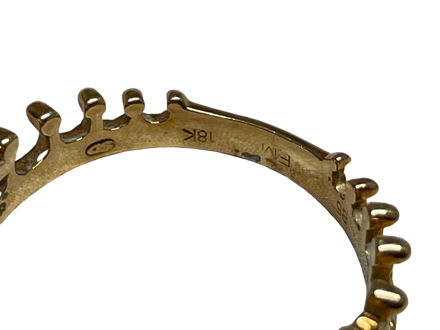 K18 パール ダイヤ リング ティアラ モチーフ