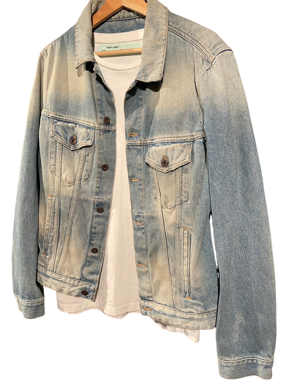 オフホワイト デニムジャケット Tシャツ 2点 セット