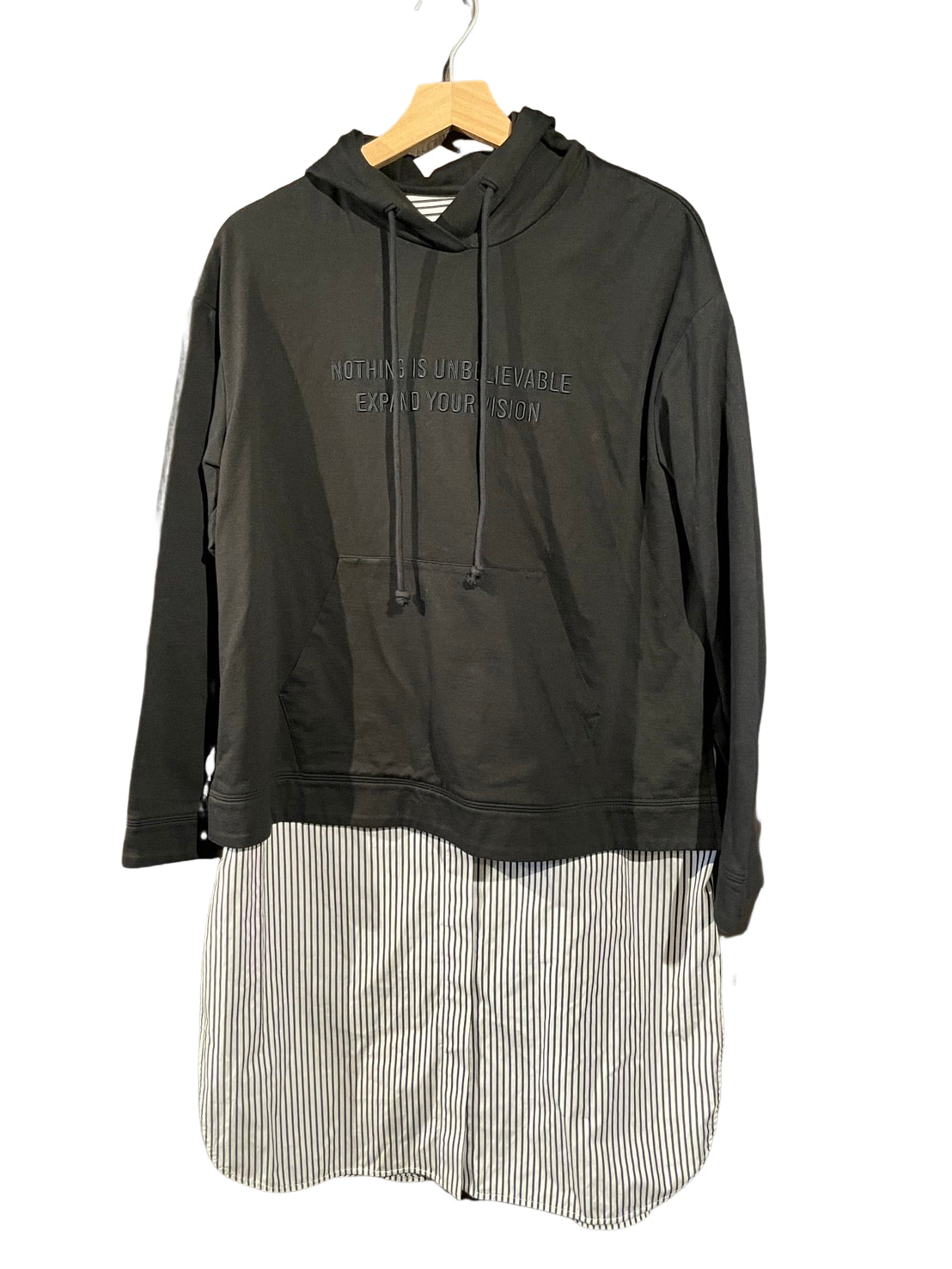 ジュンジー レイヤード パーカー ワンピース