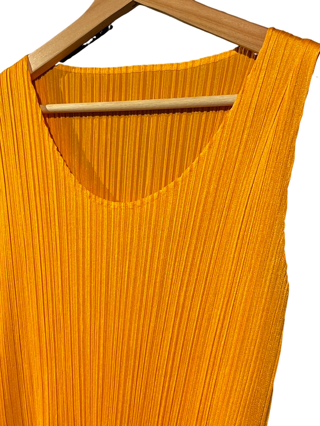 プリーツプリーズ プリーツワンピース オレンジ