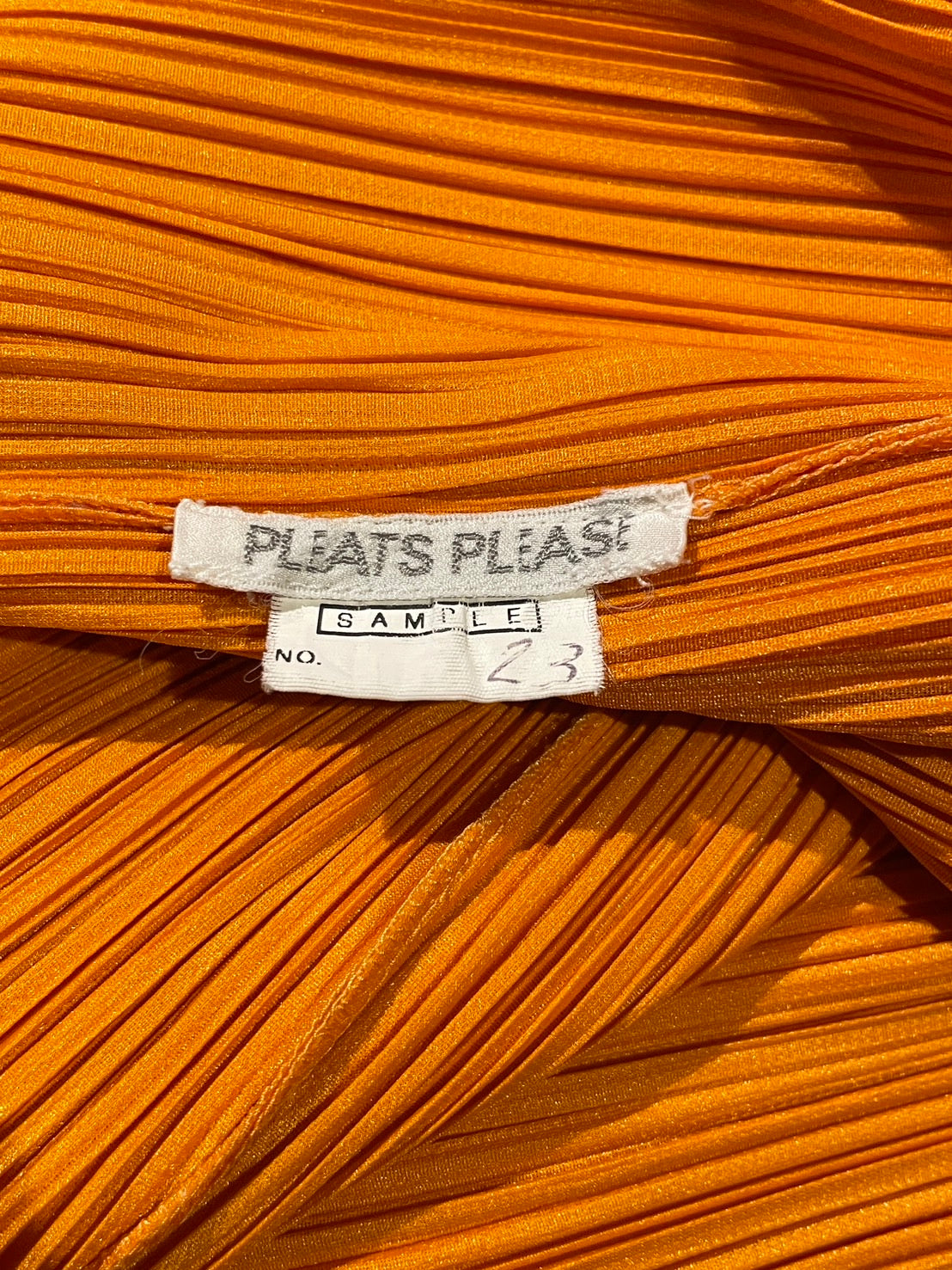 プリーツプリーズ プリーツワンピース オレンジ