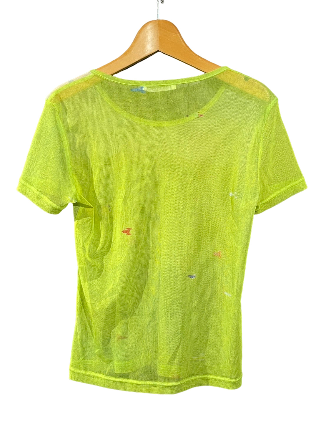 プリーツプリーズ シースルー ナイロン Tシャツ